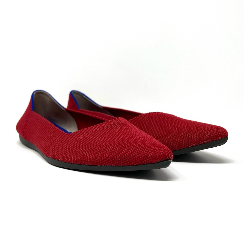 Rothy’s “The Point” Red Slip On Pointed Toe Flats Size 9.5